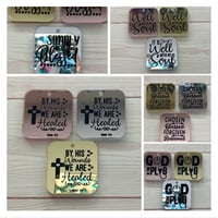 Image 1 of Religious quote lasercut acrylic charms