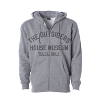 The Outsiders House Museum Zip Hoodie (Heather Grey)