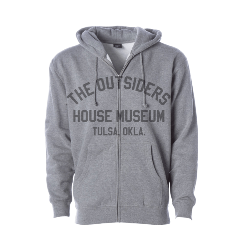 Image of The Outsiders House Museum Zip Hoodie (Heather Grey)