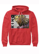 Image of K I N G Hoodie - unisex (available in grey, red and black)