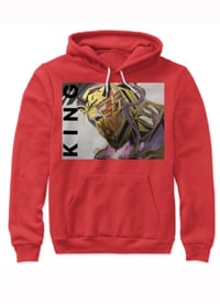 Image 2 of K I N G Hoodie - unisex (available in grey, red and black)