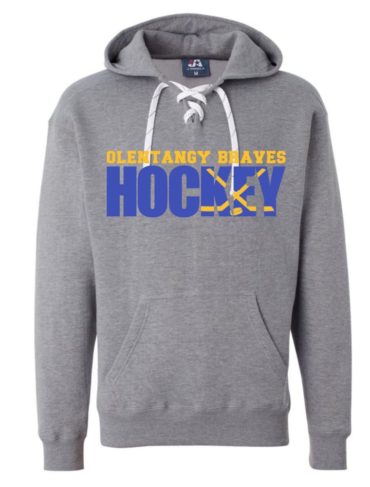 Image of Hockey Sport Lace Hooded Sweatshirt