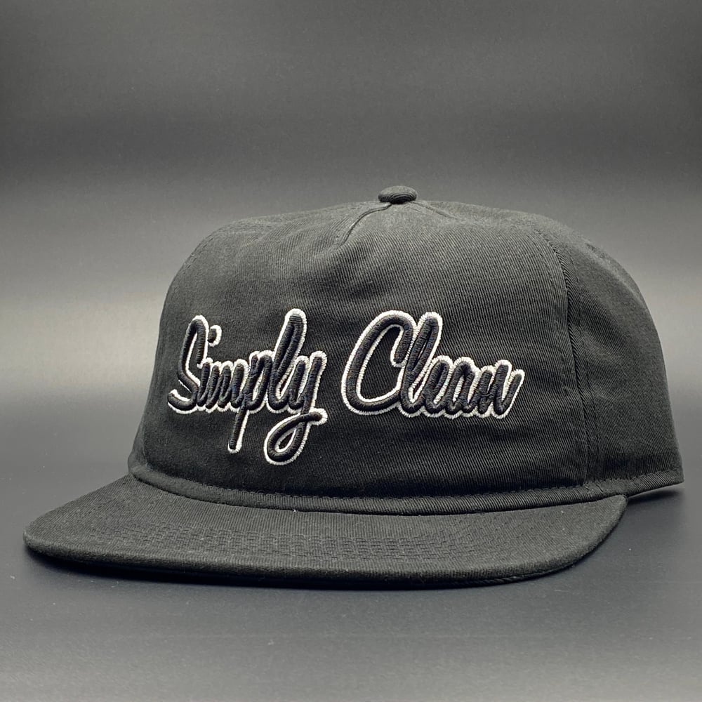 Image of Simply Clean Black Unstructured Snapback