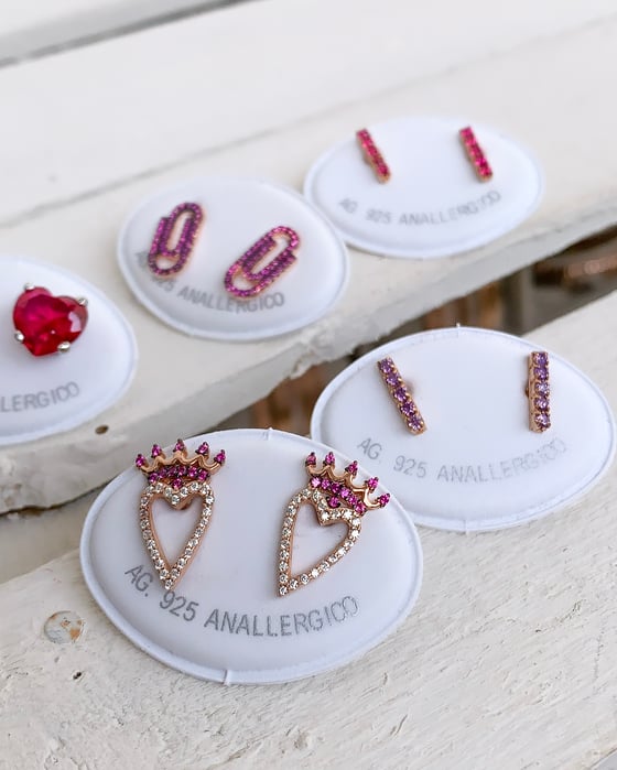 Image of ORECCHINI LOBO ZIRCONI COLORATI