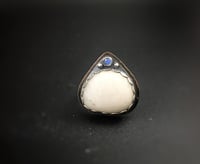 Image 1 of Mixed Metal Lake Pebble & Moonstone Statement Ring 