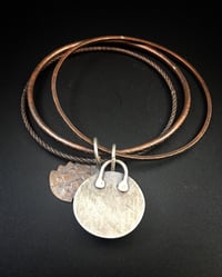 Image 3 of Hand-carved Lake Pebble Triple Bangle 