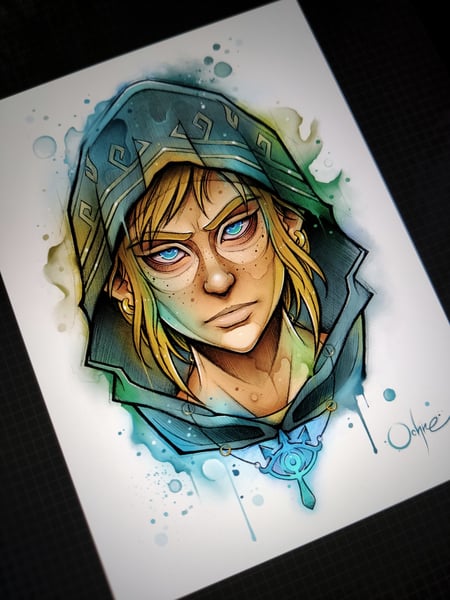 Image of Watercolor Link (Zelda) 