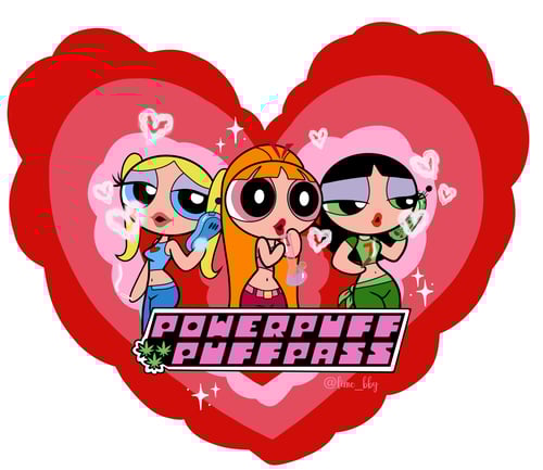 Image of Powerpuff Puff Pass Stickers