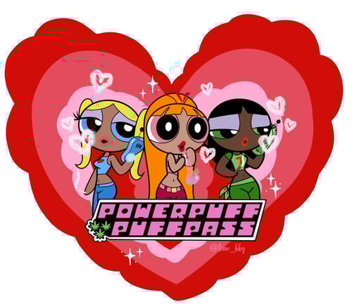 Image of Powerpuff Puff Pass Stickers
