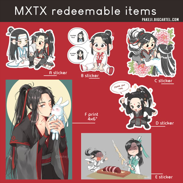 Image of MXTX merch - redeem with purchase