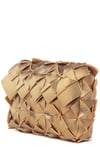 Yup mini clutch in pelle bronzo 