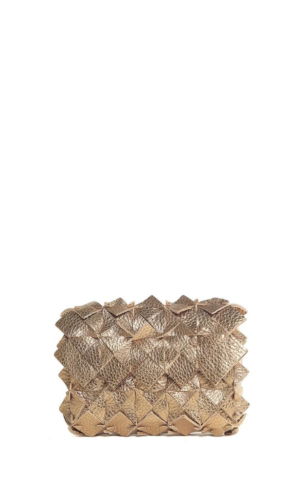 Image of Yup mini clutch in pelle oro scuro
