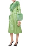 Yup mini clutch in pelle oro scuro