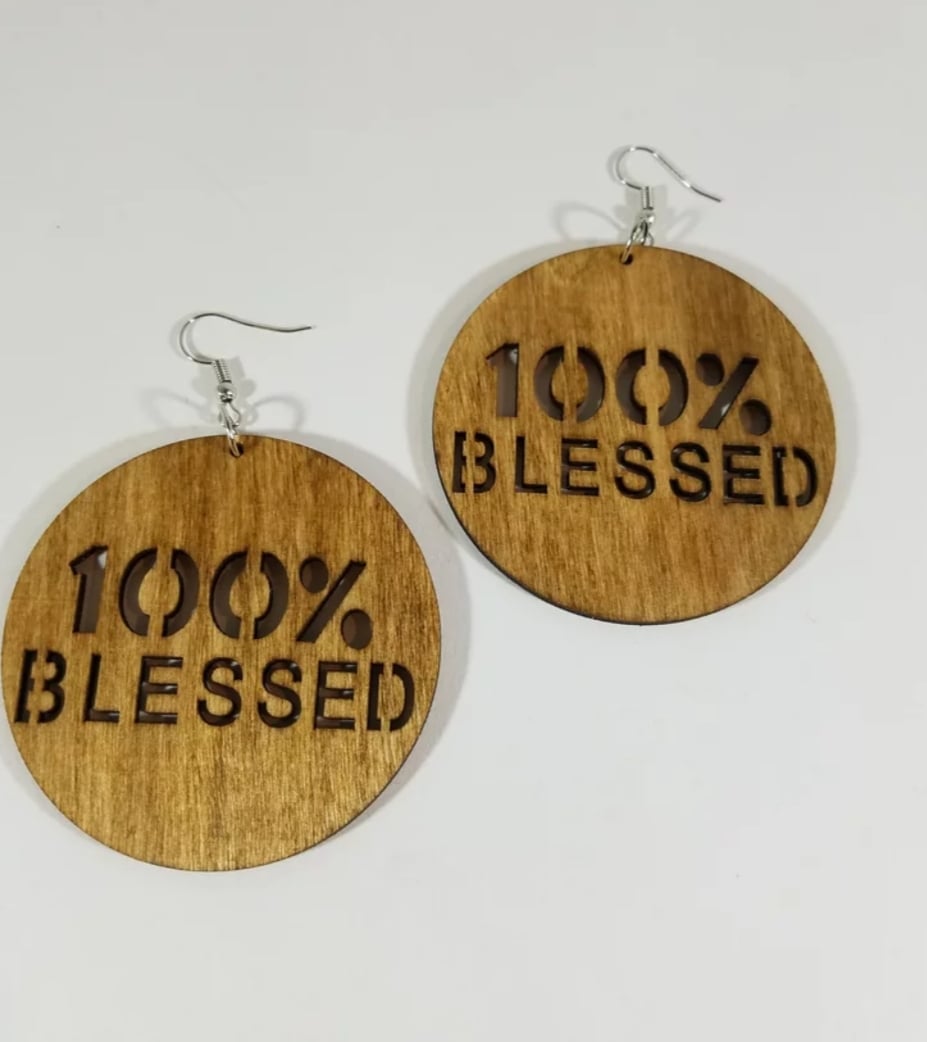 Image of 100% Blessed Earrings