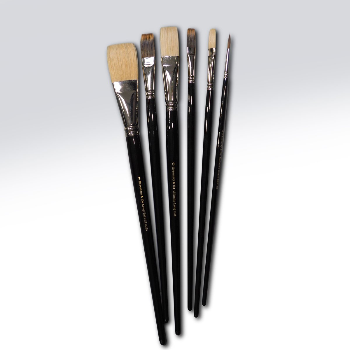 Rosemary Ivory Long Flat Brushes - Townsend Atelier