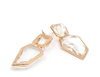 Image 2 of Gold and Crystal Statement Earrings