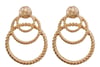Gold Circular Statement Earrings 