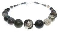 Image 1 of ONE OFF Lava with Labradorite Necklace