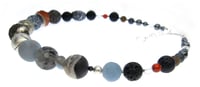 Image 2 of Lava with Rough Carnelian Necklace