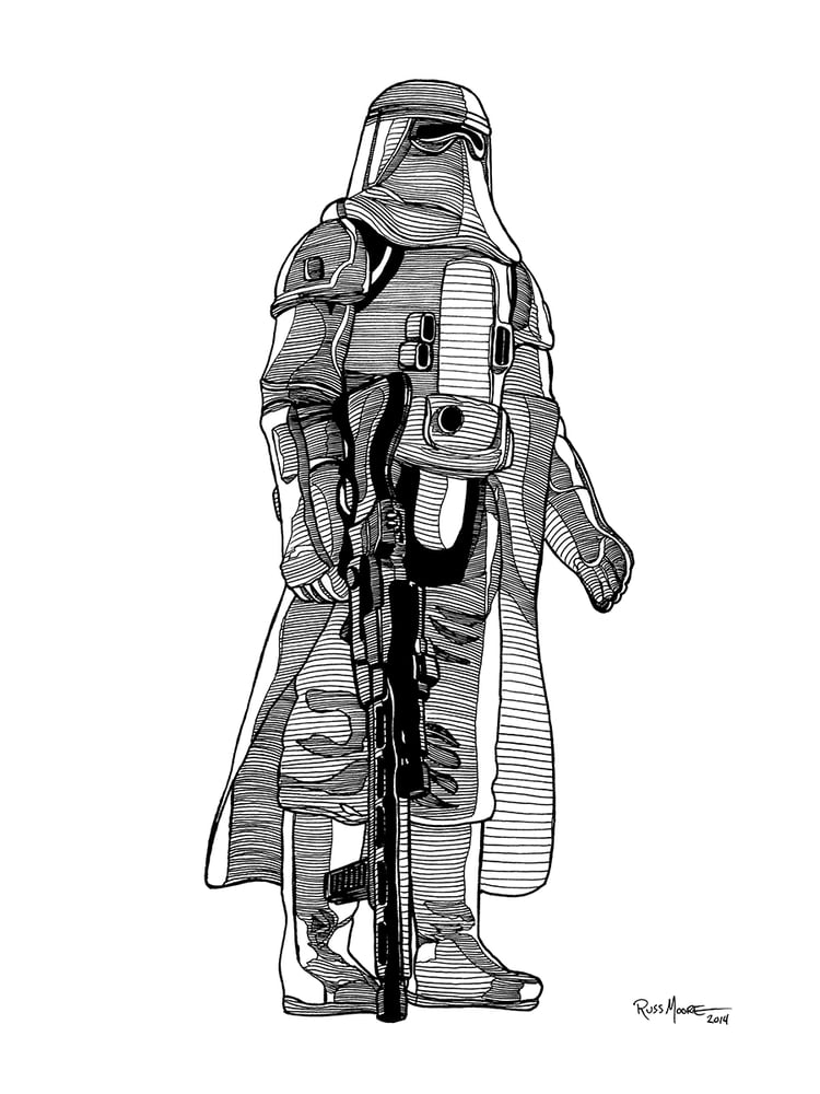 Image of Star Wars Snowtrooper Original Ink Art