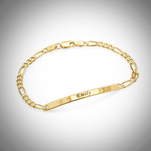 Image of Women's ID Bracelet with Gold Plating