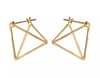 Gold Pyramid Earrings 