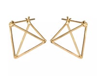 Image 1 of Gold Pyramid Earrings 