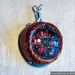 Image of Color Shifting Czech Glass Wheel Button Avocado Pendant #03