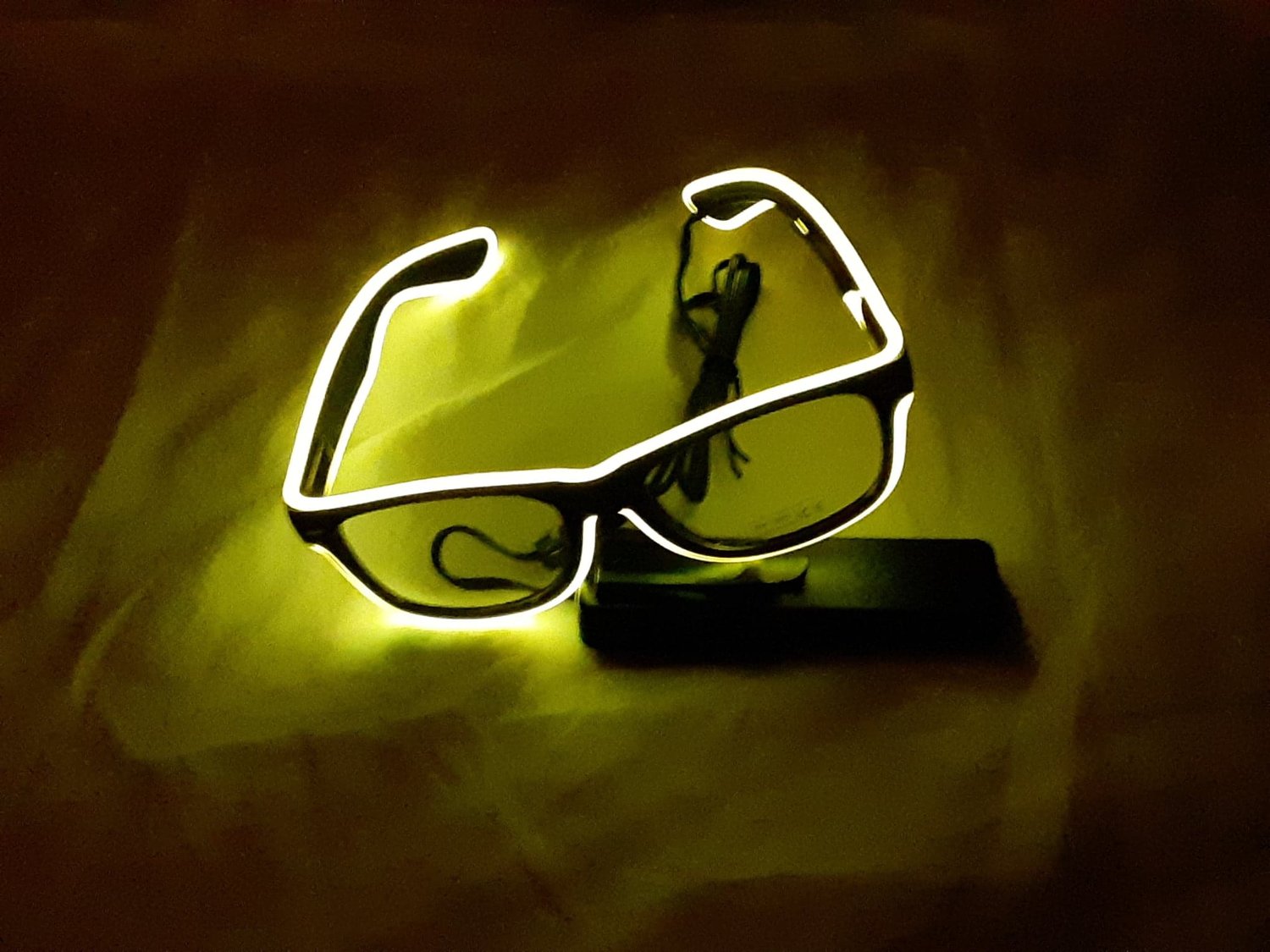 Image of Yellow Colored LED Sunglasses