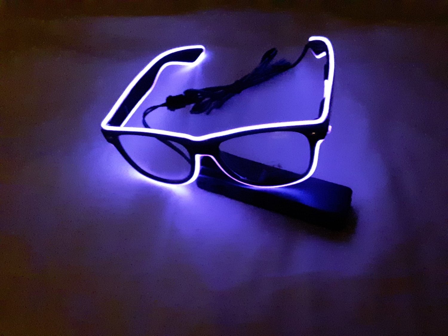Image of Purple Colored LED Sunglasses
