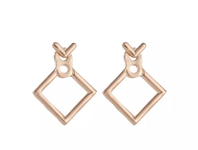 geometric diamond shape earrings