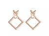 Gold Layered Diamond Shaped Earrings