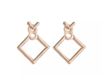 Image 1 of Gold Layered Diamond Shaped Earrings