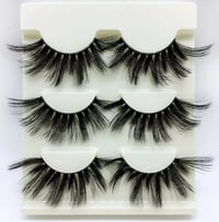 3pair of mink lashes 25mm "yasmine"