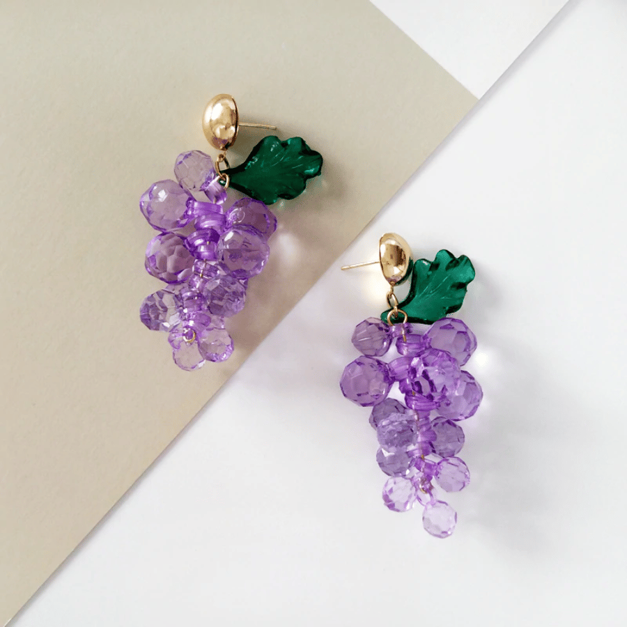 Image of GEMS OF GRAPES EARRINGS