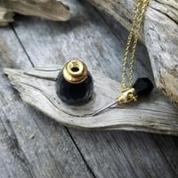 Image 2 of Black Crystal essential oil pendant 