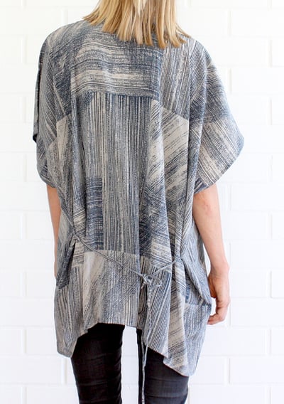 Image of Lines Print Kimono