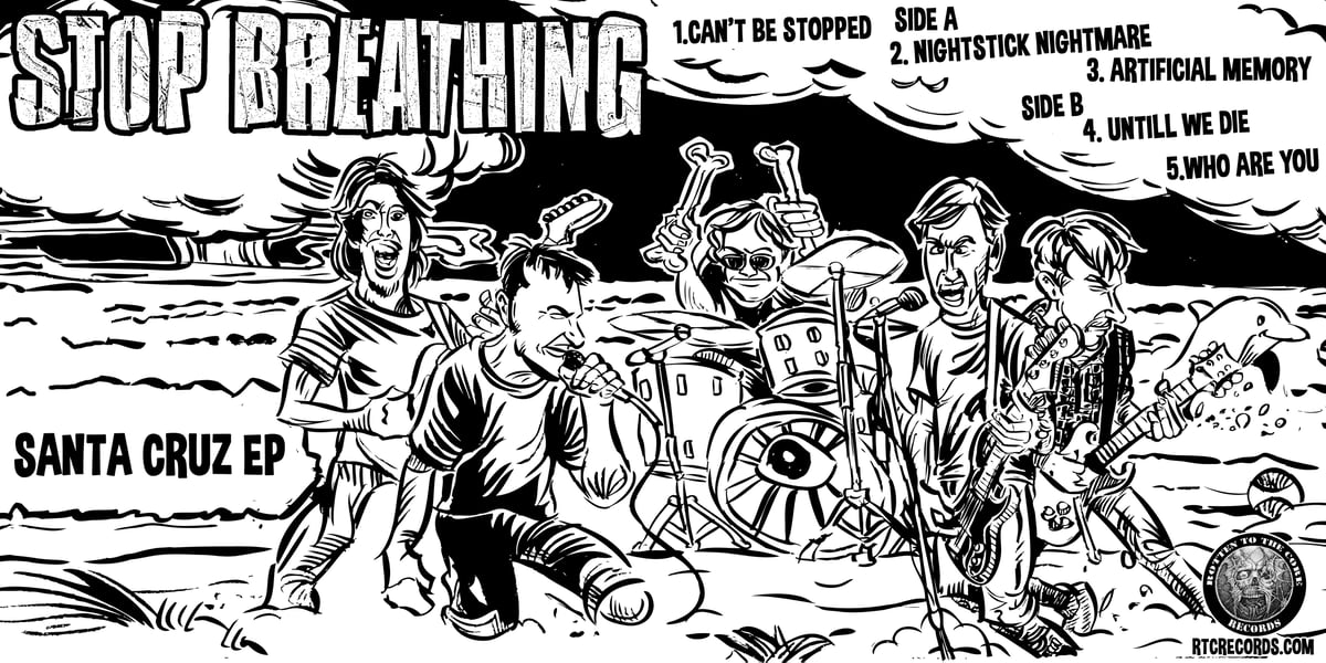 Image of Stop Breathing- "Santa Cruz EP" 7" + Download