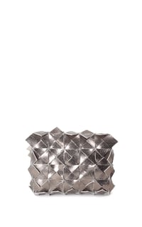 Image 3 of Yup mini clutch in pelle silver craquelè