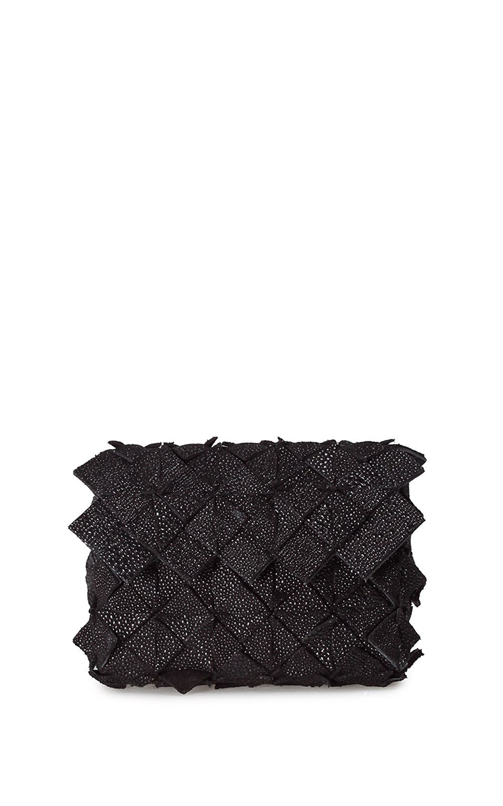 Image of Yup mini clutch in pelle nero galuchat