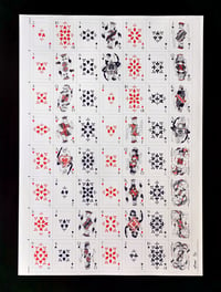 Image 1 of Planche non coupée jeu de cartes