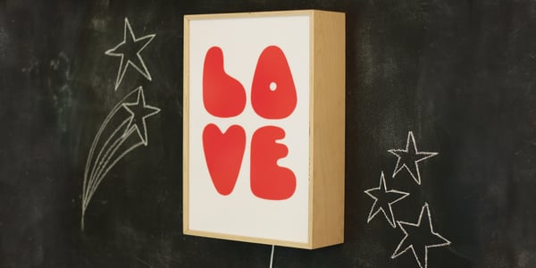 Image of LOVE WHITE - Signed, limited edition, handmade light box