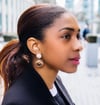 Gold and Pearl Statement Earrings