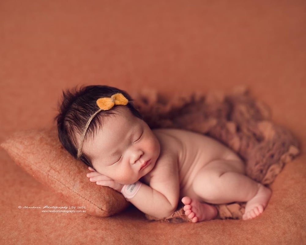 Image of Felted wool bow headband 