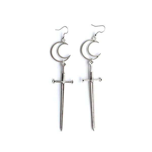 Image of Two of Swords drop earrings