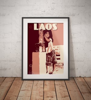 Image of Vintage poster Laos - Muang Ngoi - Fine Art Print