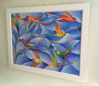 Image 2 of Rainbow Flock of Birds print