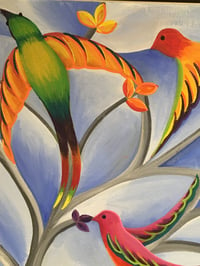 Image 4 of Rainbow Flock of Birds print 
