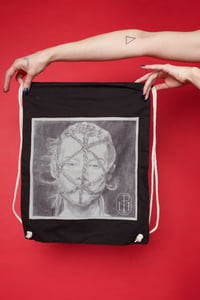 Image 1 of Braid Girl Drawstring Backpack in Black