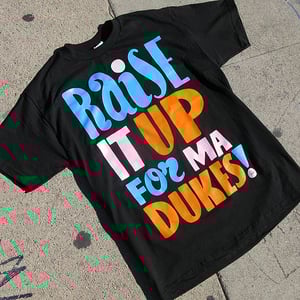 Image of J DILLA aka JAY DEE 'Raise It Up For Ma Dukes! T-Shirt' Black Stones Throw STH6014 £26.99